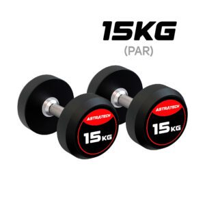 Par de Dumbbell Halter Emborrachado 15KG